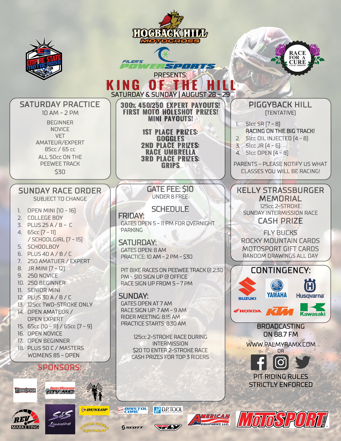 Filers Powersports Presents: 2021 King of the Hill & Race For A Cure Weekend