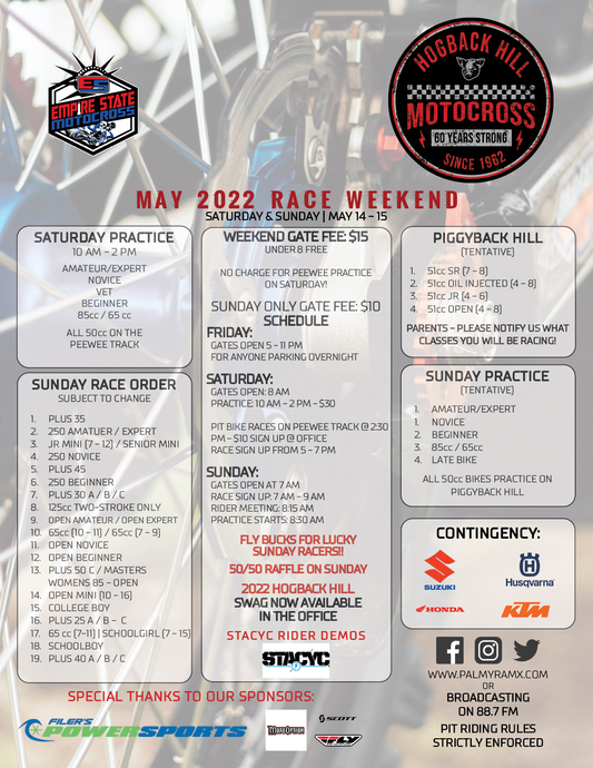 ALERT: May 2022 Race Weekend